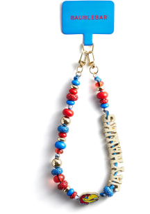 Kansas Jayhawks Beaded Phone Strap Womens Charm