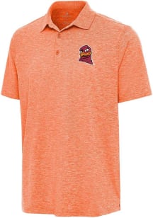 Antigua Virginia Tech Hokies Mens Orange Par 3 Hokie Bird Short Sleeve Polo