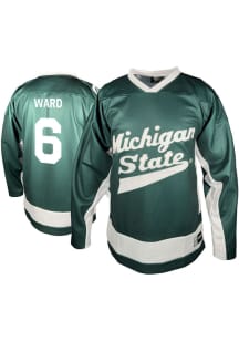 Genuine Collective Cole Ward Michigan State Spartans Mens Green NIL Hockey Jersey