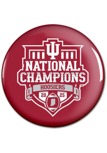 Indiana Hoosiers 2025 Football Nat Champ Button - Crimson