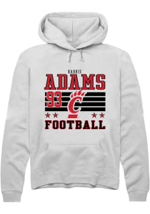 Harris Adams Cincinnati Bearcats Mens White Football NIL Striped Player Hood