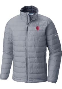 Mens Indiana Hoosiers Columbia Mens Powder Lite Heavyweight Jacket - Grey