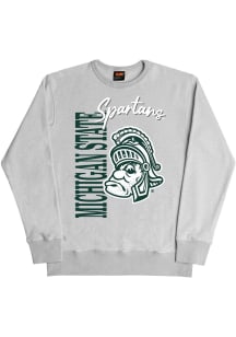 SLAM Michigan State Spartans Mens Dark Grey 90s Long Sleeve Fashion Sweatshirt