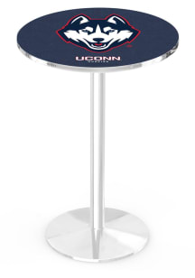 UConn Huskies Chrome Round Base Pub Table