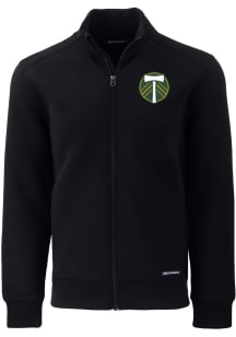 Cutter and Buck Portland Timbers Mens Black Roam Long Sleeve Zip