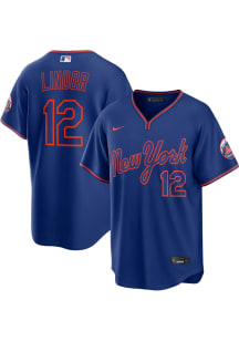 Francisco Lindor Nike New York Mets Mens Blue Alt Limited Baseball Jersey