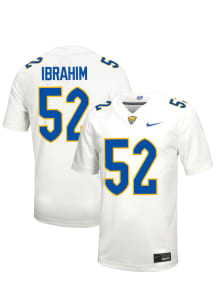 Abraham Ibrahim  Nike Pitt Panthers White NIL Name And Number Football Jersey