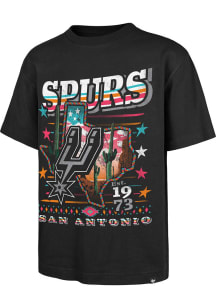 47 San Antonio Spurs Black Regional Franklin Short Sleeve Fashion T Shirt