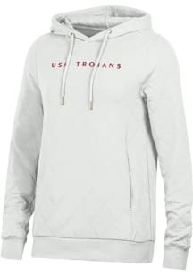 Under Armour USC Trojans Womens White Embroidered Hooded Sweatshirt