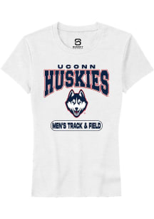 Summit Sportswear UConn Huskies Womens White Men's Track & Field Short Sleeve T-Shirt