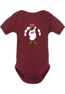 Summit Sportswear Virginia Tech Hokies Baby Maroon Baby Turkey Short Sleeve One Piece