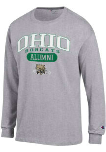 Champion Ohio Bobcats Grey Pill Box Alumni Jersey Long Sleeve T Shirt