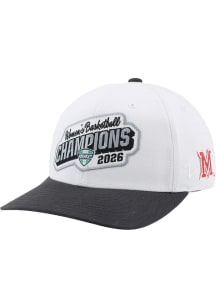 Zephyr Miami RedHawks 2026 MAC Womens Basketball Tournament Champs Basis Adjustable Hat - White