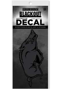 Arkansas Razorbacks Black Out Auto Decal - Black