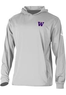 Columbia Washington Huskies Mens Grey Heat Seal Long Drive Long Sleeve Hoodie