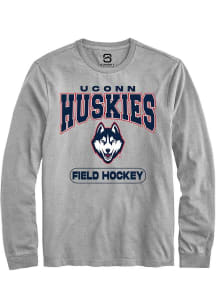 Summit Sportswear UConn Huskies Grey Field Hockey Long Sleeve T Shirt