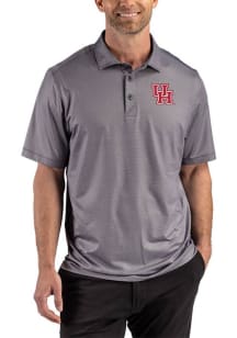 Cutter and Buck Houston Cougars Black Lattice Big and Tall Polo