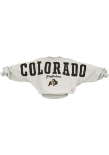 Pressbox Colorado Buffaloes Womens Ash Flannigan Crew Sweatshirt