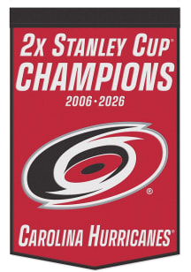 Carolina Hurricanes 2026 Stanley Cup Champs 24x38 Wool Banner - Red