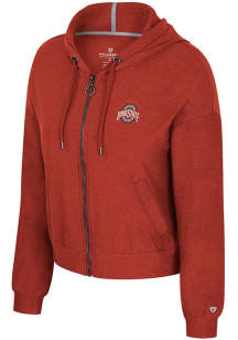Colosseum Ohio State Buckeyes Womens Red Gravity Long Sleeve Full Zip Jacket