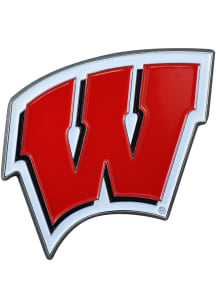 Wisconsin Badgers Full Color Car Emblem - Red