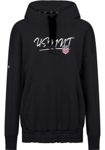 Levelwear USMNT Womens Black Waterfall Express Hooded Sweatshirt