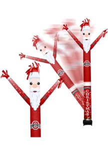 Ohio State Buckeyes Black Outdoor Inflatable Santa team color and team logo