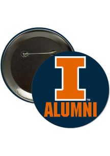 Illinois Fighting Illini 3" Alumni Button - Orange