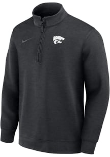 Nike K-State Wildcats Mens Black Coach Long Sleeve Qtr Zip Pullover