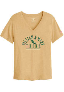 William & Mary Tribe Womens Gold Intramural V Short Sleeve T-Shirt