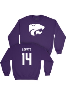 Maxwell Lovett   K-State Wildcats Youth Purple NIL Legacy Long Sleeve Crew Sweatshirt