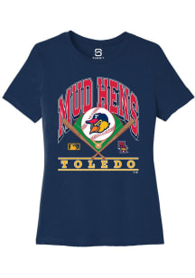 Summit Sportswear Toledo Mud Hens Womens Navy Blue Homefield Short Sleeve T-Shirt