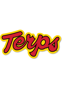 Maryland Terrapins 3 Inch Vintage Script Auto Decal - Gold