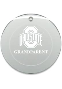 Ohio State Buckeyes Grandparent Round Ornament - White