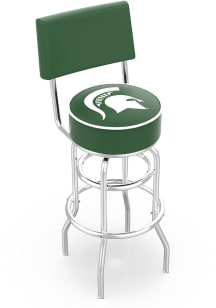 Michigan State Spartans Double-Ring Swivel with Back Pub Stool - Black