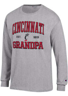 Champion Cincinnati Bearcats Grey Est. Date Grandpa Jersey Long Sleeve T Shirt