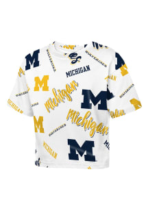 Michigan Wolverines Girls Blue Team Spirit Short Sleeve Tee