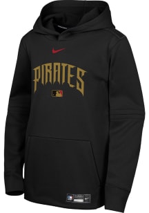 Nike Pittsburgh Pirates Youth Black CC AC Therma Fit Long Sleeve Hoodie