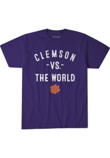 Clemson Tigers Purple BreakingT Vs. The World Short Sleeve Fashion Player T Shirt