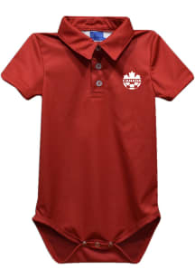 Vive La Fete Canada National Team Baby Red Bessie Short Sleeve One Piece Polo