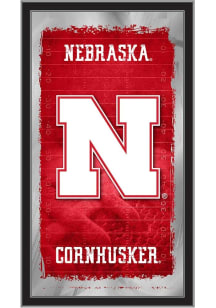 Nebraska Cornhuskers Football Hanging Back Bar Mirror