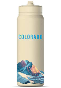 Colorado Mountain Landscape 26oz Stainless Steel Bottle - White
