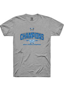 Summit Sportswear Buffalo Bulls Grey MAC 2026 Men's Tennis Champions Short Sleeve T Shirt