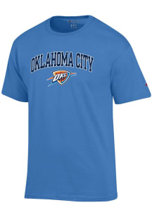 Champion Oklahoma City Thunder Blue Arch Mascot Short Sleeve T Shirt