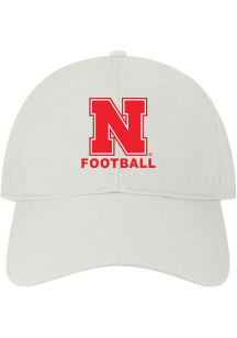Nebraska Cornhuskers Football Twill Adjustable Hat - White