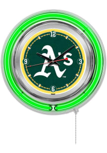 Oakland Athletics Double Neon Wall Clock
