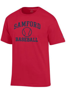 Champion Samford University Bulldogs Red Baseball Jersey Short Sleeve T Shirt