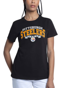 Pittsburgh Steelers Womens Yellow Goal Short Sleeve T-Shirt
