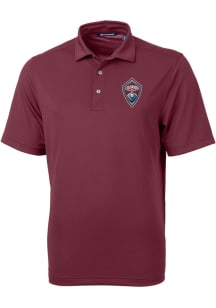 Cutter and Buck Colorado Rapids Mens Cardinal Virtue Eco Pique Short Sleeve Polo