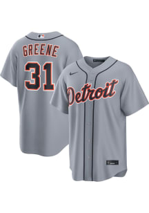 Riley Greene Detroit Tigers Mens Replica Road Jersey - Grey